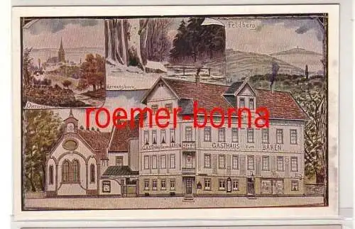 80826 Ak Oberursel Taunus Gasthaus zum Bären um 1920