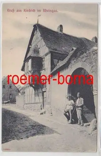 81188 Ak Gruß aus Kiedrich im Rheingau um 1920