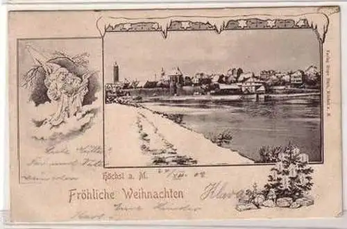 56679 Fröhliche Weihnachten Ak Höchst am Main 1902