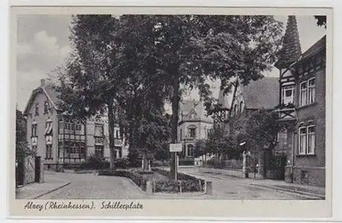 57466 Feldpost Ak Alzey (Rheinhessen) Schillerplatz 1942