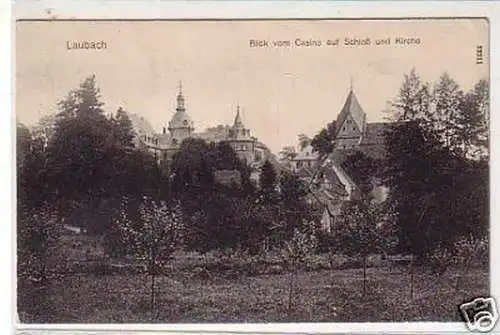 31283 Feldpost Ak Laubach Blick vom Casino 1914