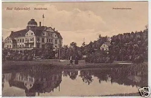 26492 Ak Bad Salzschlirf Badehotel und Brunnen um 1930