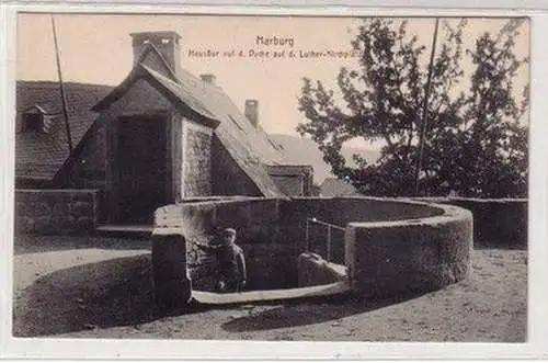 53031 Ak Marburg Hausflur auf dem Dache auf dem Luther Kirchplatz um 1910