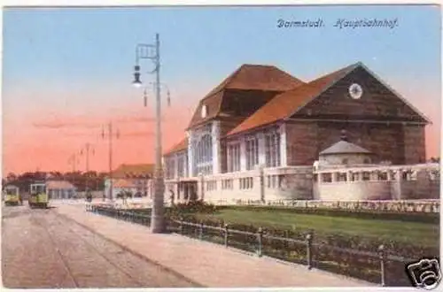 29070 Ak Darmstadt Hauptbahnhof um 1930