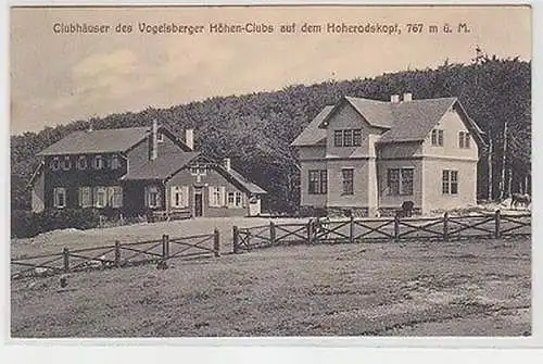 65969 Ak Clubhäuser des Vogelsberger Höhen Clubs auf dem Hoherodskopf 1912