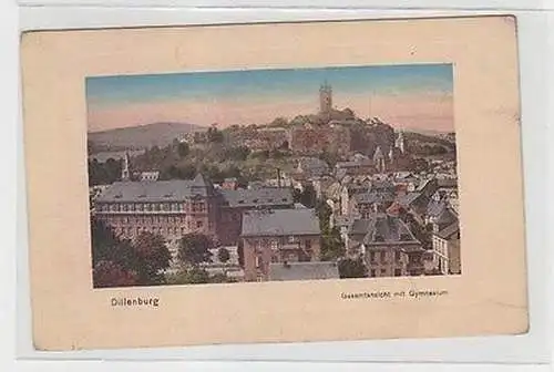 64821 Ak Dillenburg Gesamtansicht mit Gymnasium um 1920