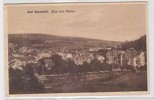 65284 Ak Bad Salzschlirf Blick vom Westen 1927