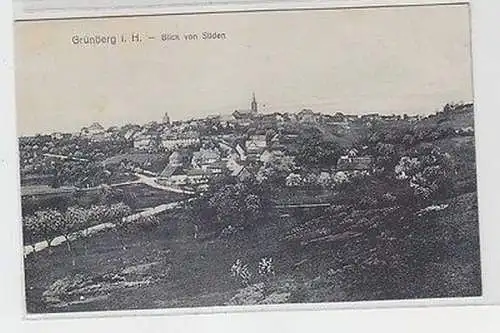 39823 Ak Grünberg in Hessen Blick von Süden 1918