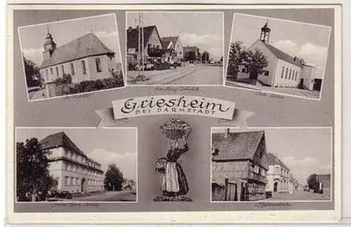 58484 Mehrbild Ak Griesheim bei Darmstadt 1955