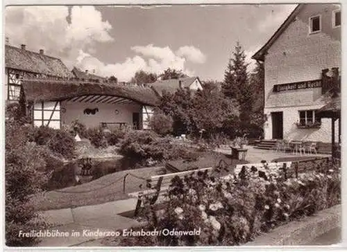 12001 Ak Erlenbach / Odenwald Freilichtbühne im Kinderzoo 1970