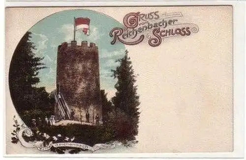 60795 Ak Gruß vom Reichenbacher Schloss in Hessen um 1910