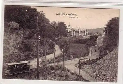 51374 Ak Wilhelmshöhe Druseltal mit Strassenbahn um 1910