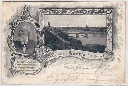 18537 Reim Ak Gruss aus Frankfurt am Main 1902