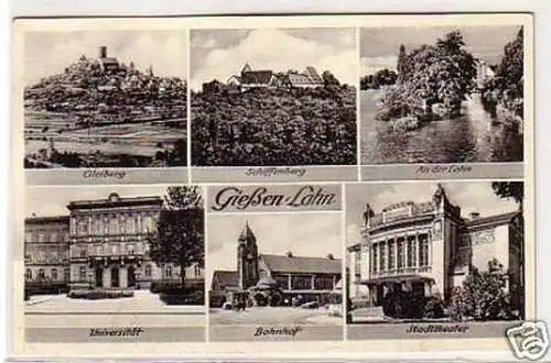 32600 Mehrbild Ak Gießen Lahn Bahnhof usw. 1956