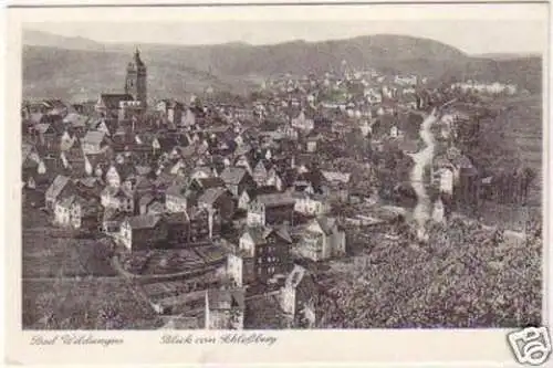 20549 Ak Bad Wildungen Blick vom Schloßberg um 1920