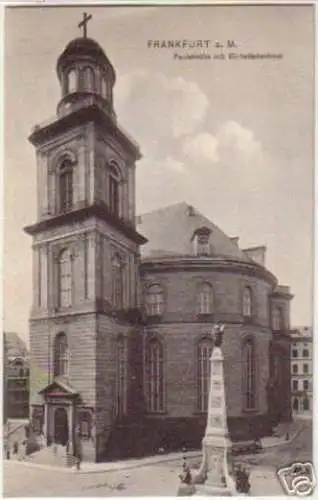 13652 Ak Frankfurt a.M. Paulskirche mit Einheitsdenkmal