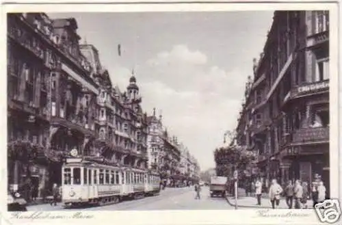 20513 Ak Frankfurt/ M. Kaiserstrasse m. Straßenbahn 1936