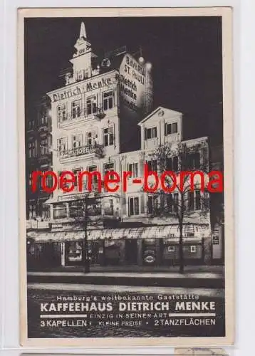 81921 Ak Hamburg Kaffeehaus Dietrich Menke Reeperbahn 1937