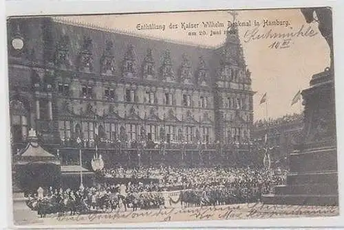 64305 Ak Enthüllung des Kaiser Wilhelm Denkmal in Hamburg 1903