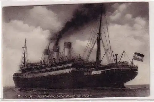 68114 Ak Hamburg Dreischrauben Schnelldampfer 'Cap Polonia' um 1925