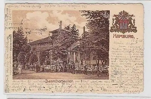 63669 Wappen Ak Hamburg Dammthorpavillon 1905