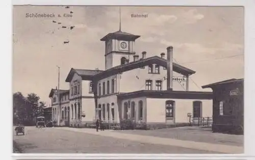 85394 Ak Schönebeck an der Elbe Bahnhof 1911