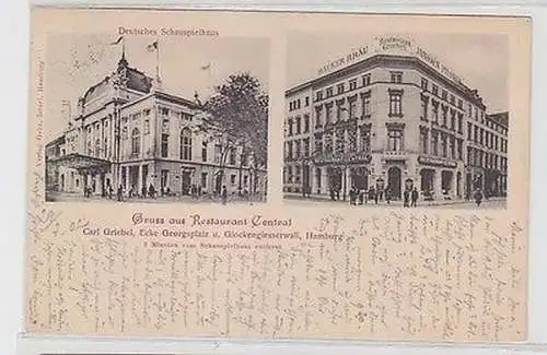 64074 Mehrbild Ak Gruß aus Hamburg Restaurant Central 1902