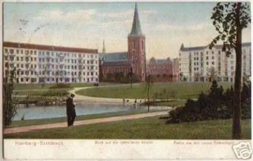 15565 Ak Hamburg Barmbeck katholische Kirche 1908