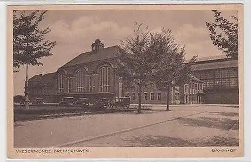 53109 Ak Wesermünde Bremerhaven Bahnhof um 1930