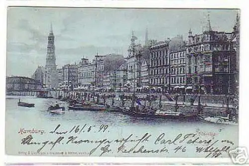 08782 Mondscheinkarte Hamburg Dovenfleth 1899