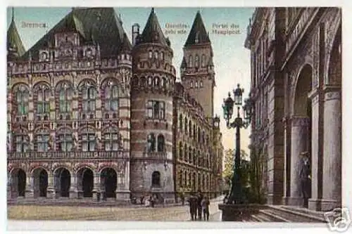 00589 Ak Bremen Gerichtsgebäude und Post um 1910