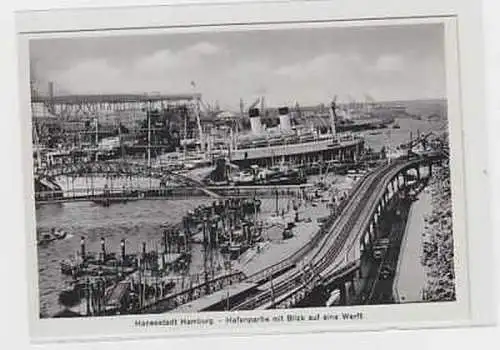 29109 Ak Hansestadt Hamburg Hafenpartie um 1940