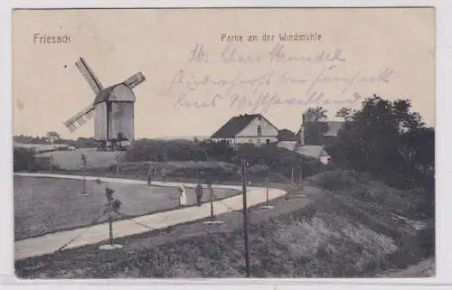 91683 Ak Friesack Partie an der Windmühle 1919