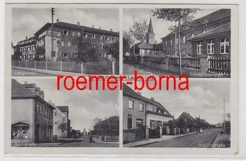 79238 Mehrbild Ak Lautawerk (Lausitz Schule, Turm- und Schillerstraße 1943