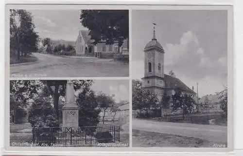 92742 Mehrbild Ak Gruß aus Christinendorf Kreis Teltow Kriegerdenkmal usw. 1930