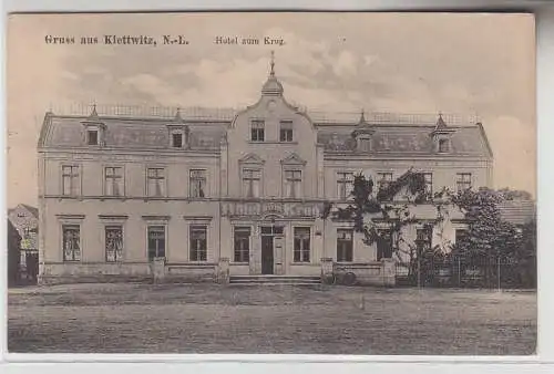 69896 Ak Gruß aus Klettwitz Niederlausitz Hotel zum Krug 1912