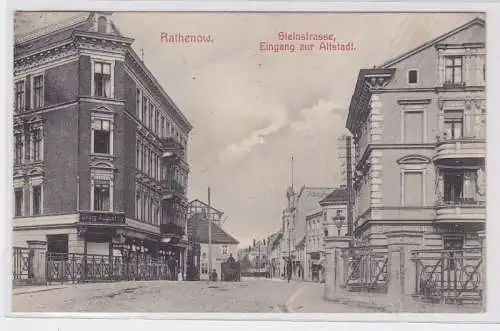 91800 AK Rathenow - Steinstrasse, Eingang zur Altstadt, Straßenansicht 1906