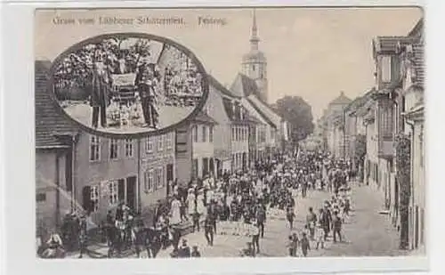 37519 Ak Gruß vom Lübbener Schützenfest Festzug 1912