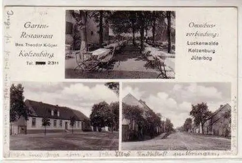 49219 Mehrbild Ak Garten-Restaurant Kolzenburg 1939