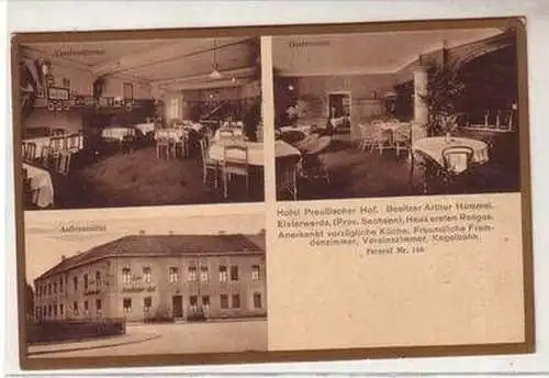 47951 Mehrbild Ak Elsterwerda Hotel preussischer Hof 1925