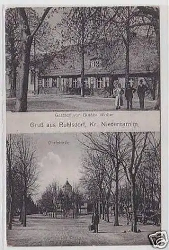 27428 Mehrbild-Ak Gruss aus Ruhlsdorf Gasthof um 1910