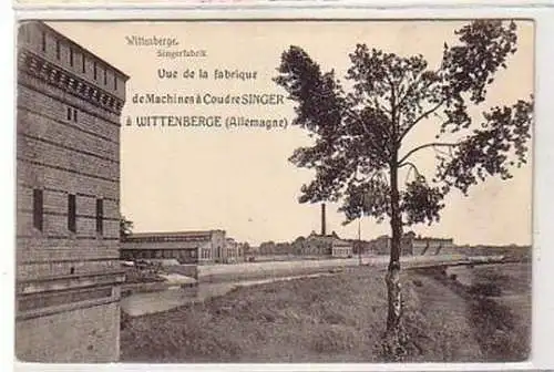 35039 Ak Wittenberge Singerfabrik um 1900