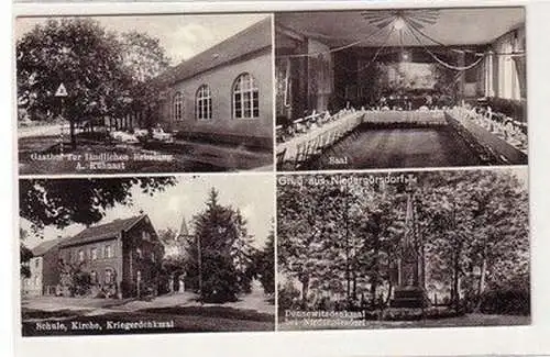 60862 Mehrbild Ak Gruß aus Niedergörsdorf Gasthof usw. 1938