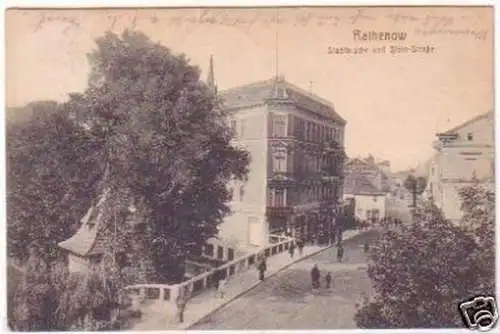 26707 Ak Rathenow Stadtbrücke und Stein-Straße 1921