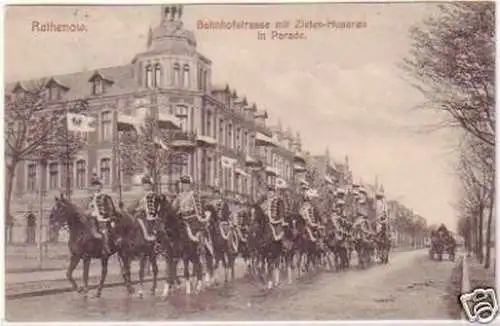 23274 Ak Rathenow Zieten Husaren in Parade 1909