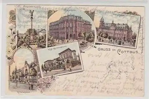 44000 Ak Lithographie Gruß aus Cottbus 1901