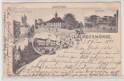 59125 Mehrbild Ak Gruß aus Angermünde 1899