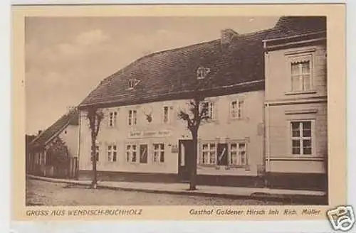 34580 Ak Gruß aus Wendisch Buchholz Gasthof um 1930