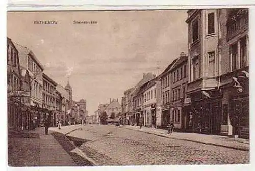 37008 Feldpost Ak Rathenow Steinstrasse 1916