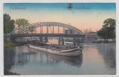 57669 Ak Fürstenwalde Kaiser Wilhelm Brücke 1915